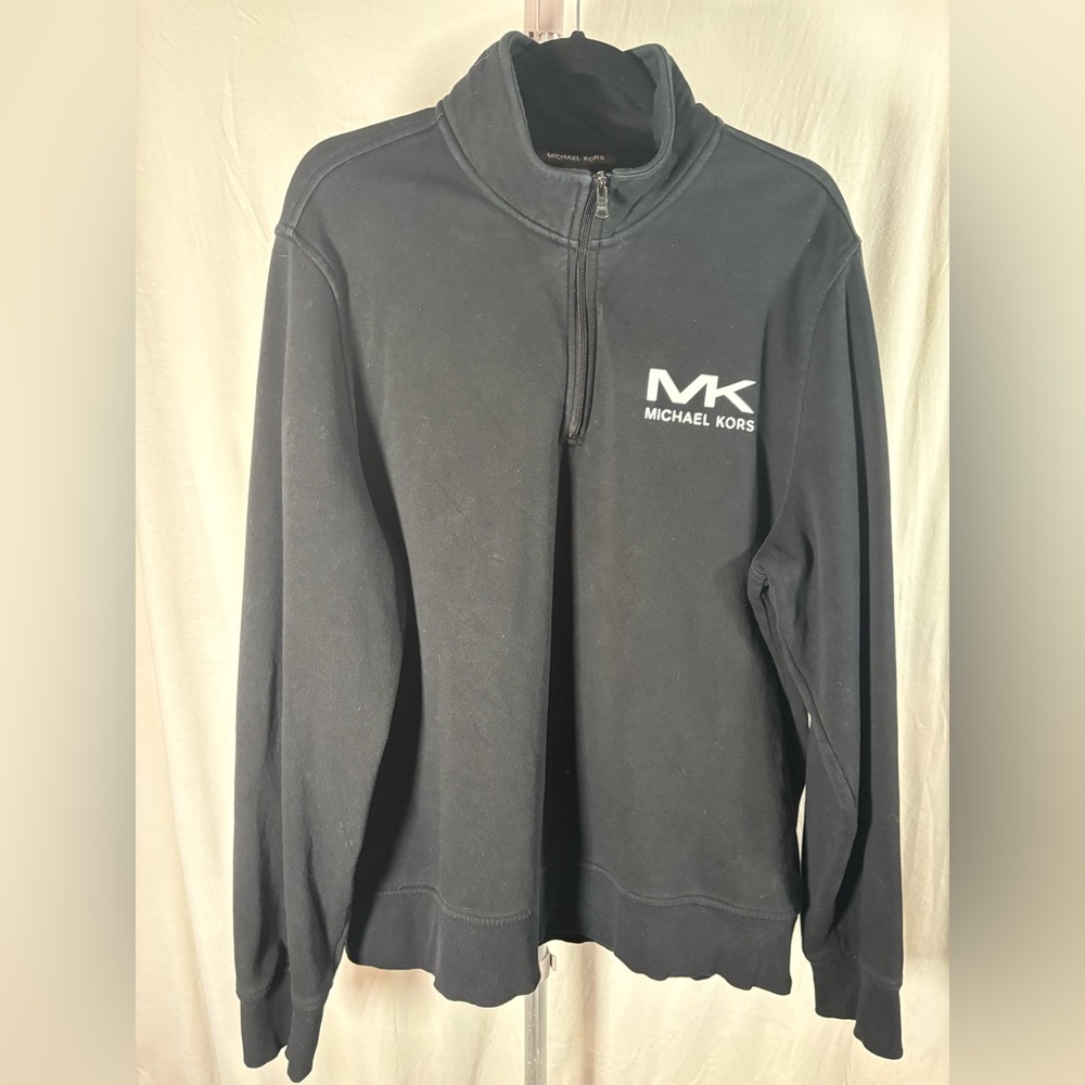 Michael Kors Black Zip Up Sweater